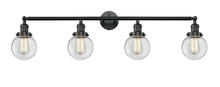 Innovations Lighting 215-BK-G202-6 - Beacon - 4 Light - 42 inch - Matte Black - Adjustable Bath Vanity Light
