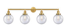 Innovations Lighting 215-SG-G204-8 - Beacon - 4 Light - 44 inch - Satin Gold - Adjustable Bath Vanity Light