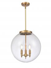 Innovations Lighting 221-3S-BB-G202-16 - Beacon - 3 Light - 16 inch - Brushed Brass - Cord hung - Pendant