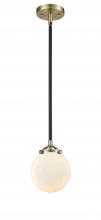 Innovations Lighting 284-1S-BAB-G201-6 - Beacon - 1 Light - 6 inch - Black Antique Brass - Cord hung - Mini Pendant