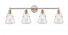Innovations Lighting 422-4W-SN-7CL - Luna - 4 Light - 40 inch - Satin Nickel - Bath Vanity Light