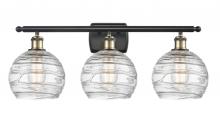 Innovations Lighting 516-3W-BAB-G1213-8 - Athens Deco Swirl - 3 Light - 28 inch - Black Antique Brass - Bath Vanity Light