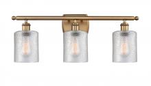 Innovations Lighting 516-3W-BB-G112 - Cobbleskill - 3 Light - 25 inch - Brushed Brass - Bath Vanity Light