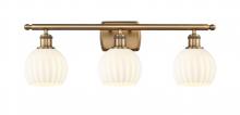 Innovations Lighting 516-3W-BB-G1217-6WV - White Venetian - 3 Light - 26 inch - Brushed Brass - Bath Vanity Light