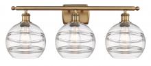 Innovations Lighting 516-3W-BB-G556-8CL - Rochester - 3 Light - 28 inch - Brushed Brass - Bath Vanity Light