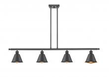 Innovations Lighting 516-4I-BK-M8-LED - Smithfield - 4 Light - 48 inch - Matte Black - Cord hung - Island Light