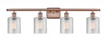 Innovations Lighting 516-4W-AC-G112 - Cobbleskill - 4 Light - 35 inch - Antique Copper - Bath Vanity Light