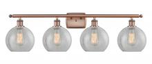 Innovations Lighting 516-4W-AC-G125-8 - Athens - 4 Light - 38 inch - Antique Copper - Bath Vanity Light