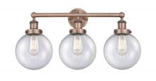 Innovations Lighting 616-3W-AC-G204-8 - Beacon - 3 Light - 26 inch - Antique Copper - Bath Vanity Light