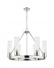 Innovations Lighting 617-6CR-PN-G617-11DE - Boreas - 6 Light - 29 inch - Polished Nickel - Chandelier