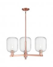 Innovations Lighting 716-3CR-AC-G460-7CL - Preston - 3 Light - 18 inch - Antique Copper - Flush Mount