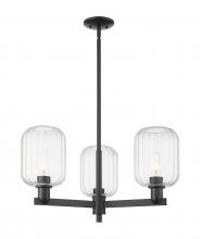 Innovations Lighting 716-3CR-BK-G460-7CL - Preston - 3 Light - 18 inch - Matte Black - Flush Mount