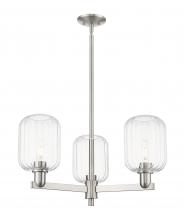Innovations Lighting 716-3CR-SN-G460-7CL - Preston - 3 Light - 18 inch - Satin Nickel - Flush Mount