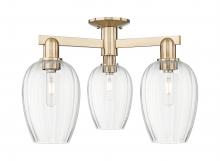 Innovations Lighting 716-3F-CB-G457-6CL - Preston - 3 Light - 6 inch - Champagne Bronze - Semi-Flush Mount