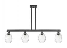 Innovations Lighting 716-4I-BK-G459-6CL - Preston - 4 Light - 48 inch - Matte Black - Cord hung - Island Light