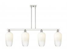 Innovations Lighting 716-4I-PN-G484-7OP - Brookhaven Flute - 4 Light - 48 inch - Polished Nickel - Cord hung - Island Light