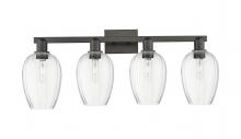 Innovations Lighting 716-4W-BK-G457-6CL - Preston - 4 Light - 36 inch - Matte Black - Bath Vanity Light