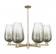Innovations Lighting 716-6CR-CB-G484-7SL - Brookhaven Flute - 6 Light - 24 inch - Satin Nickel - Chandelier