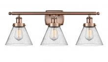 Innovations Lighting 916-3W-AC-G44 - Cone - 3 Light - 28 inch - Antique Copper - Bath Vanity Light