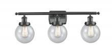 Innovations Lighting 916-3W-BK-G204-6 - Beacon - 3 Light - 26 inch - Matte Black - Bath Vanity Light