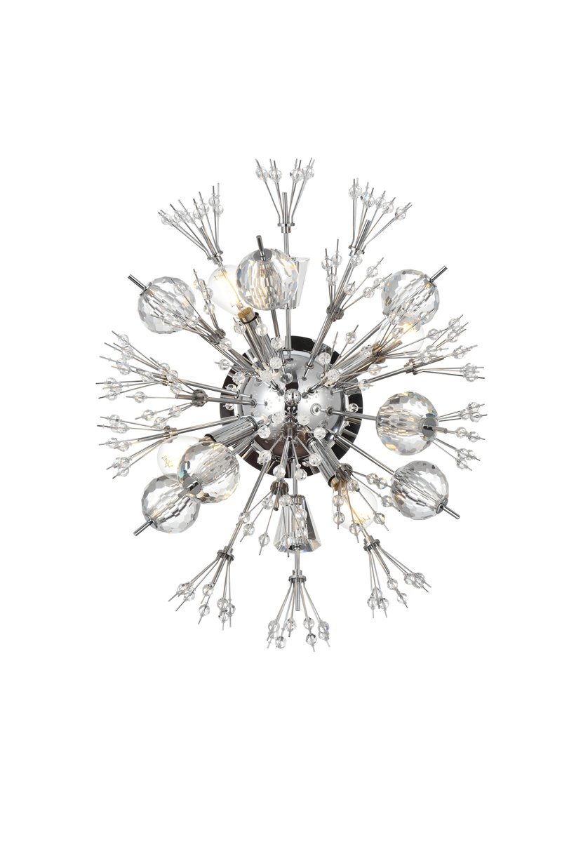 Elegant Vera Crystal Starburst Wall Sconce