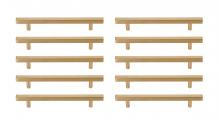 Elegant PL402-6-BR-10PK - Dior 6-5/16" Center to Center Brass Bar Pull Multipack (set of 10)